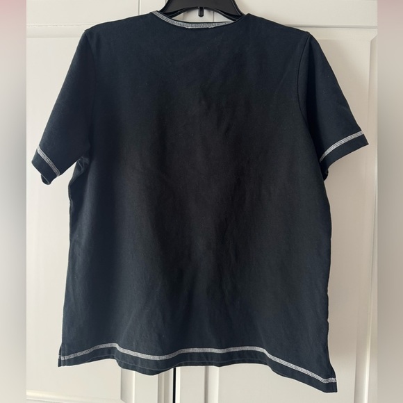 The Quacker Factory  black beaded fish tee size L - Picture 5 of 5